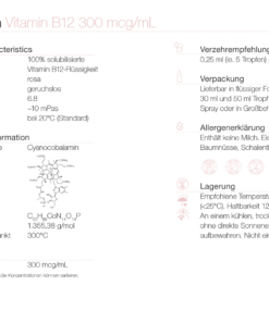 Vitamin B12 Pro Stoffwechselprozess im Körper MyCell 9 VIT-B12-D-4