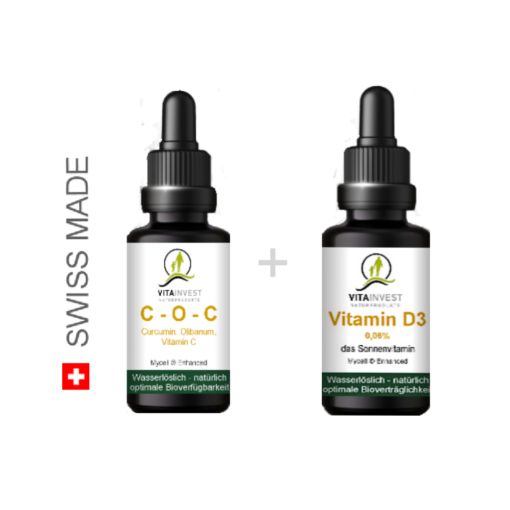 C-O-C + Vitamin D3 Bundel Naturprodukt hohe Bioverfügbarkeit VITA INVEST